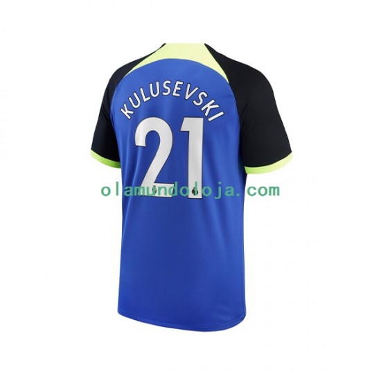 Camisola Tottenham Hotspur Kulusevski 21 Homem Equipamento Segundo 2022-2023 Manga Curta